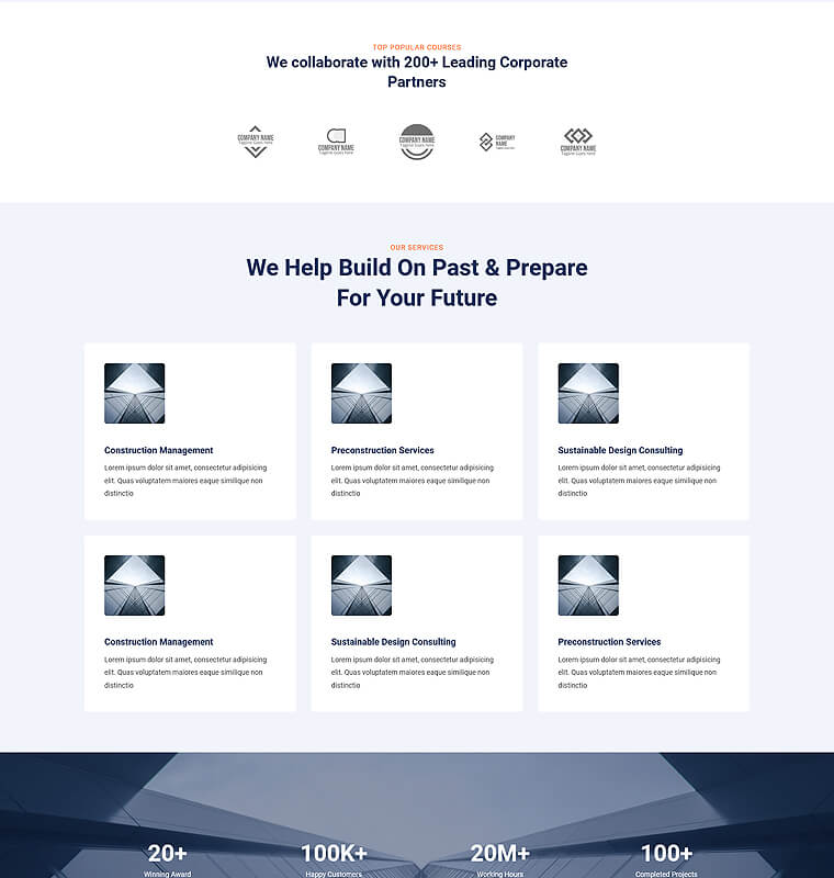 Service Page 1 patterns construction page services