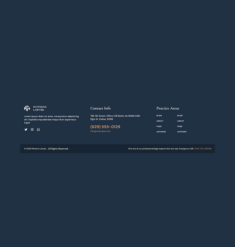 Footer 1 patterns lawyer footer