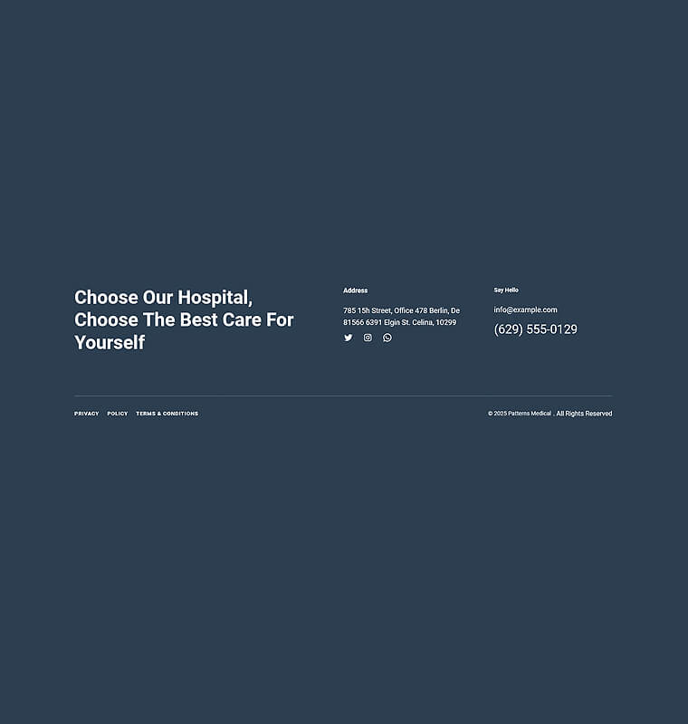 Footer 1 patterns medical footer