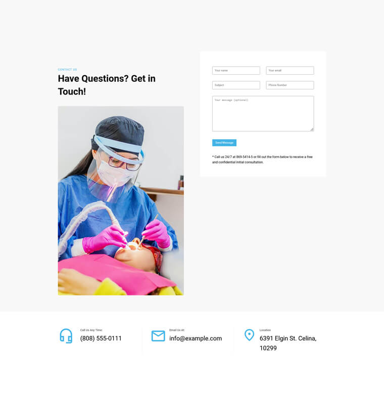 Contact Page 1 patterns medical page contact