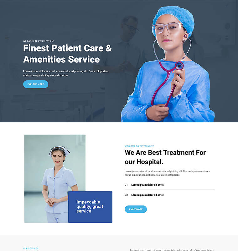 Home 1 patterns medical page home
