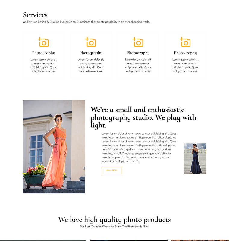 Service Page 1 patterns photography page service