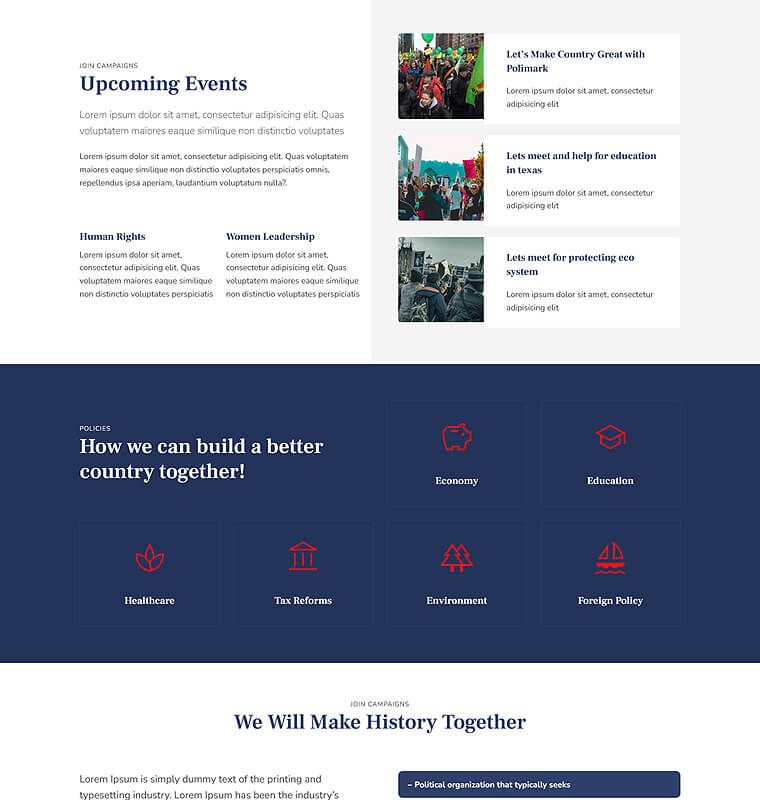 Event Page 1 patterns political page events