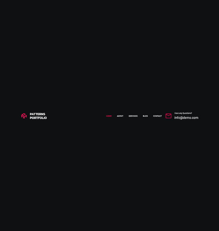 Header 1 patterns portfolio header