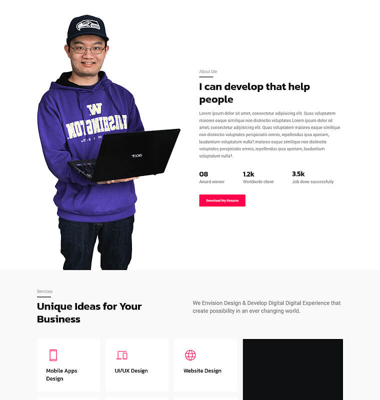 About Page 1 patterns portfolio page about