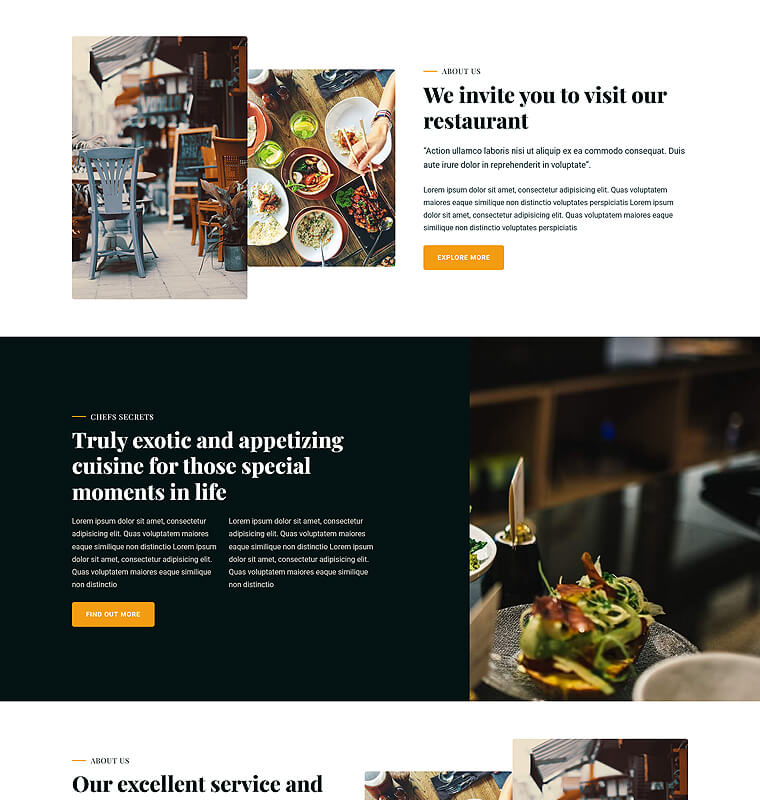 About Page 1 patterns restaurant page about